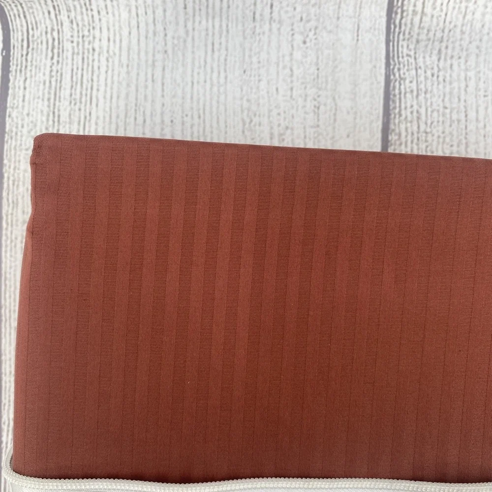 Charter Club Sheet Set TWIN Rust Tonal Stripe 400 TC 100% Cotton Dobby Sateen